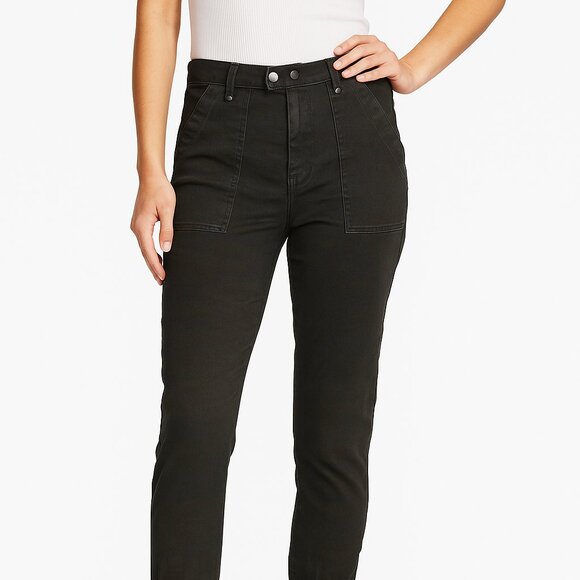 Blank NYC Utility Jogger Jeans with Zipper Snap Cuffs - Picture 1 of 16